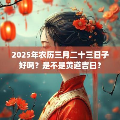 2025年农历三月二十三日子好吗？是不是黄道吉日？