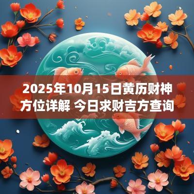 2025年10月15日黄历财神方位详解 今日求财吉方查询