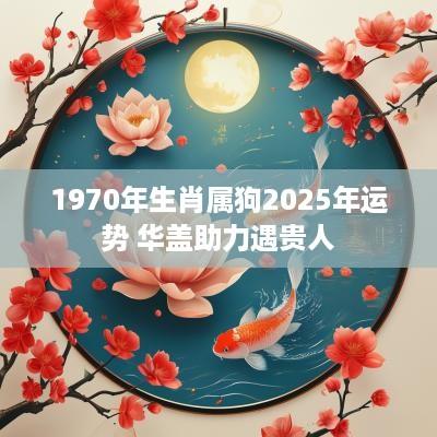 1970年生肖属狗2025年运势 华盖助力遇贵人
