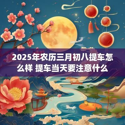 2025年农历三月初八提车怎么样 提车当天要注意什么