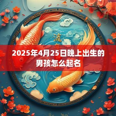 2025年4月25日晚上出生的男孩怎么起名