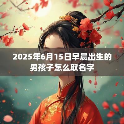 2025年6月15日早晨出生的男孩子怎么取名字