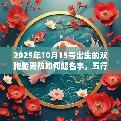 2025年10月13号出生的双胞胎男孩如何起名字，五行属什么