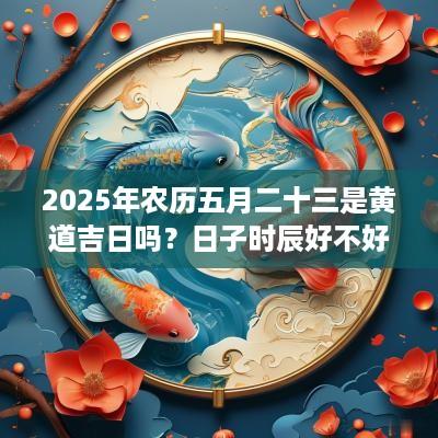 2025年农历五月二十三是黄道吉日吗？日子时辰好不好？