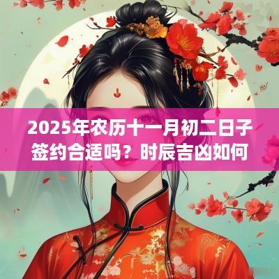 2025年农历十一月初二日子签约合适吗？时辰吉凶如何？