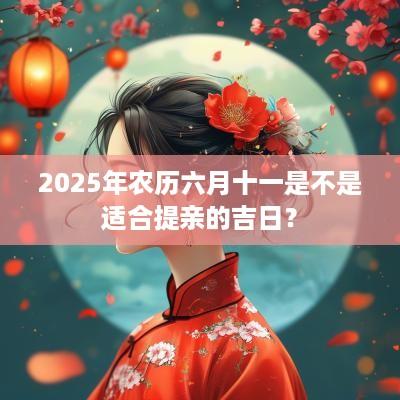 2025年农历六月十一是不是适合提亲的吉日？