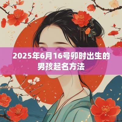2025年6月16号卯时出生的男孩起名方法