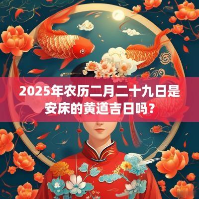 2025年农历二月二十九日是安床的黄道吉日吗？