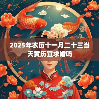 2025年农历十一月二十三当天黄历宜求婚吗