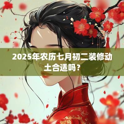 2025年农历七月初二装修动土合适吗？