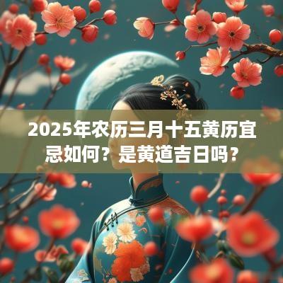 2025年农历三月十五黄历宜忌如何？是黄道吉日吗？