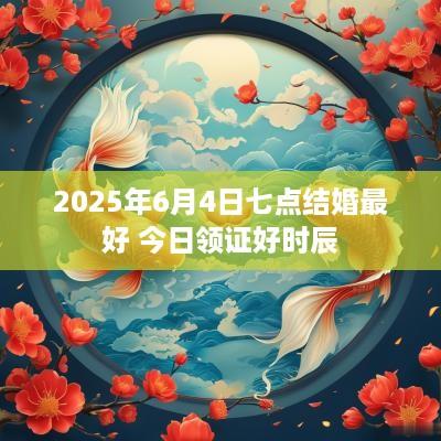 2025年6月4日七点结婚最好 今日领证好时辰