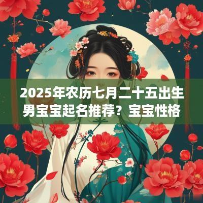 2025年农历七月二十五出生男宝宝起名推荐？宝宝性格如何？