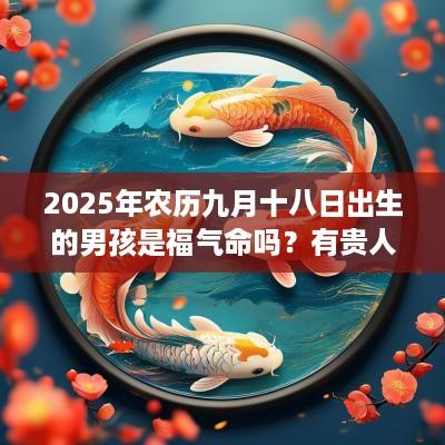 2025年农历九月十八日出生的男孩是福气命吗？有贵人运吗？