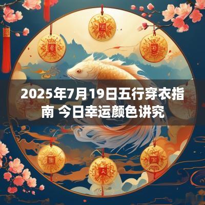 2025年7月19日五行穿衣指南 今日幸运颜色讲究