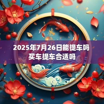 2025年7月26日能提车吗 买车提车合适吗