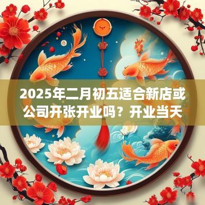 2025年二月初五适合新店或公司开张开业吗？开业当天有什么讲究吗？