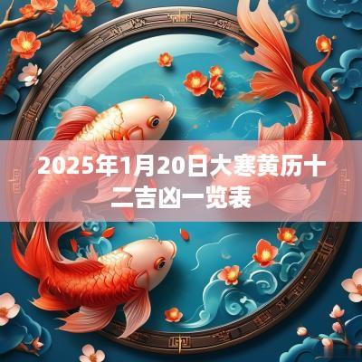 2025年1月20日大寒黄历十二吉凶一览表