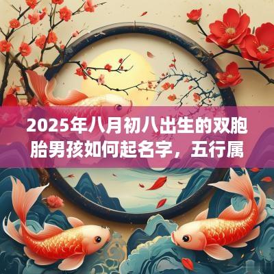 2025年八月初八出生的双胞胎男孩如何起名字，五行属什么？