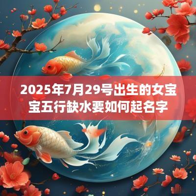 2025年7月29号出生的女宝宝五行缺水要如何起名字