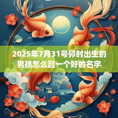 2025年7月31号卯时出生的男孩怎么起一个好的名字
