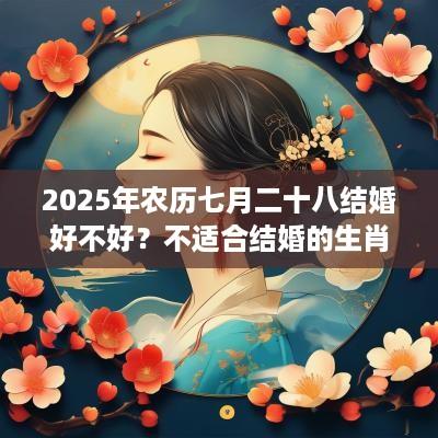 2025年农历七月二十八结婚好不好？不适合结婚的生肖？