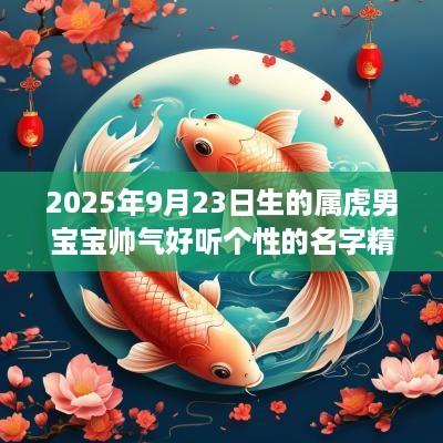 2025年9月23日生的属虎男宝宝帅气好听个性的名字精选