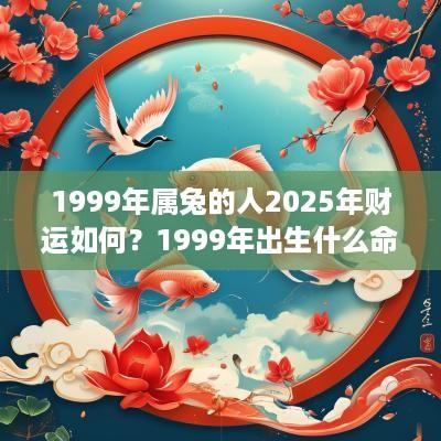 1999年属兔的人2025年财运如何？1999年出生什么命？