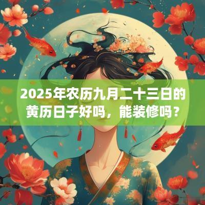 2025年农历九月二十三日的黄历日子好吗，能装修吗？