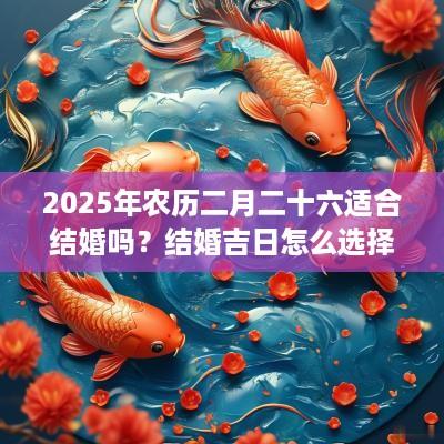 2025年农历二月二十六适合结婚吗？结婚吉日怎么选择？