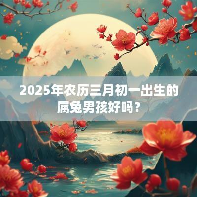2025年农历三月初一出生的属兔男孩好吗？