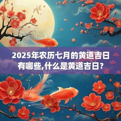 2025年农历七月的黄道吉日有哪些,什么是黄道吉日？
