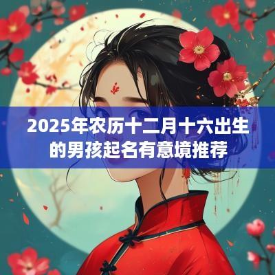 2025年农历十二月十六出生的男孩起名有意境推荐