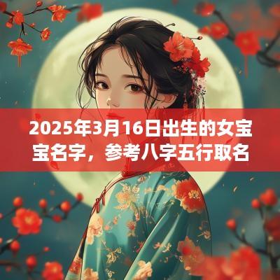 2025年3月16日出生的女宝宝名字，参考八字五行取名