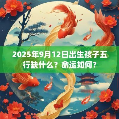 2025年9月12日出生孩子五行缺什么？命运如何？