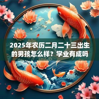 2025年农历二月二十三出生的男孩怎么样？学业有成吗？