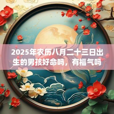 2025年农历八月二十三日出生的男孩好命吗，有福气吗？