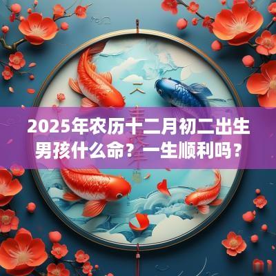 2025年农历十二月初二出生男孩什么命？一生顺利吗？