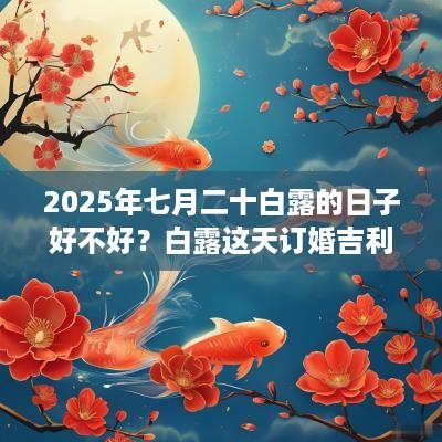 2025年七月二十白露的日子好不好？白露这天订婚吉利吗？