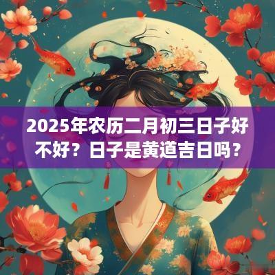 2025年农历二月初三日子好不好？日子是黄道吉日吗？