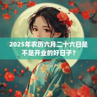2025年农历六月二十六日是不是开业的好日子？