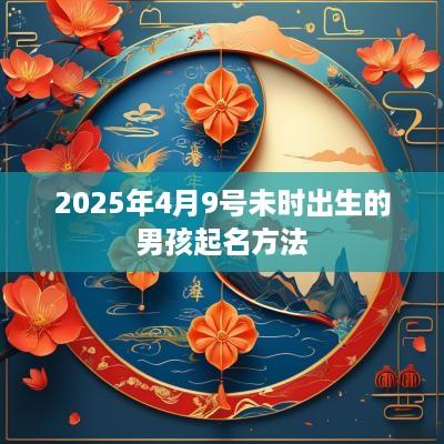 2025年4月9号未时出生的男孩起名方法