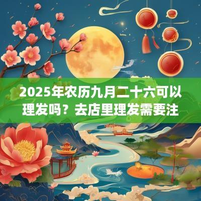 2025年农历九月二十六可以理发吗？去店里理发需要注意什么？