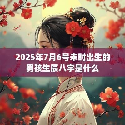 2025年7月6号未时出生的男孩生辰八字是什么