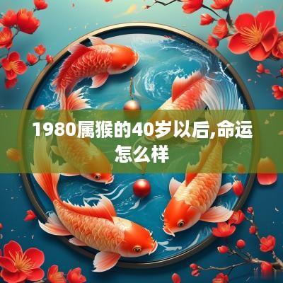 1980属猴的40岁以后,命运怎么样