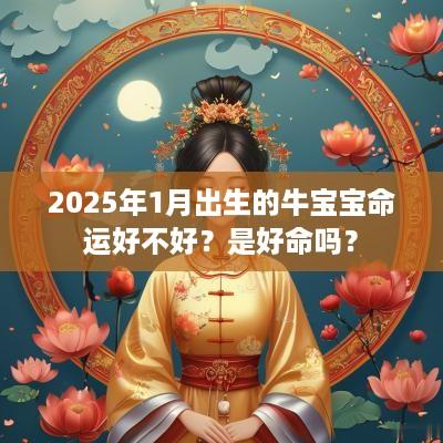 2025年1月出生的牛宝宝命运好不好？是好命吗？