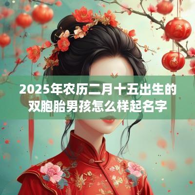 2025年农历二月十五出生的双胞胎男孩怎么样起名字