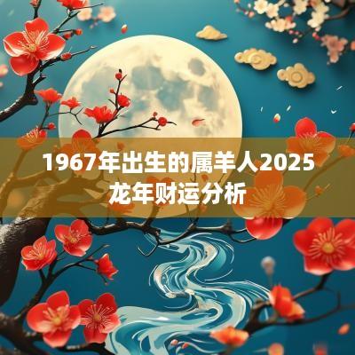 1967年出生的属羊人2025蛇年财运分析