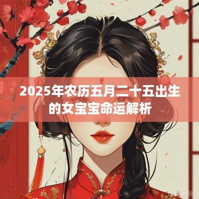 2025年农历五月二十五出生的女宝宝命运解析