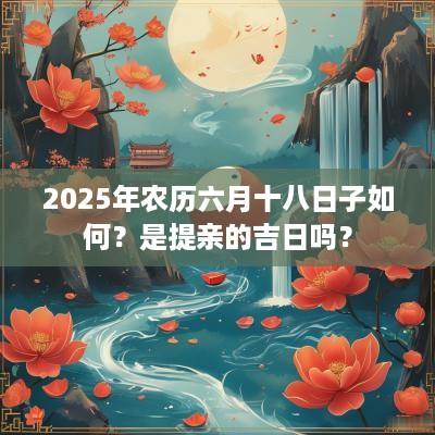 2025年农历六月十八日子如何？是提亲的吉日吗？